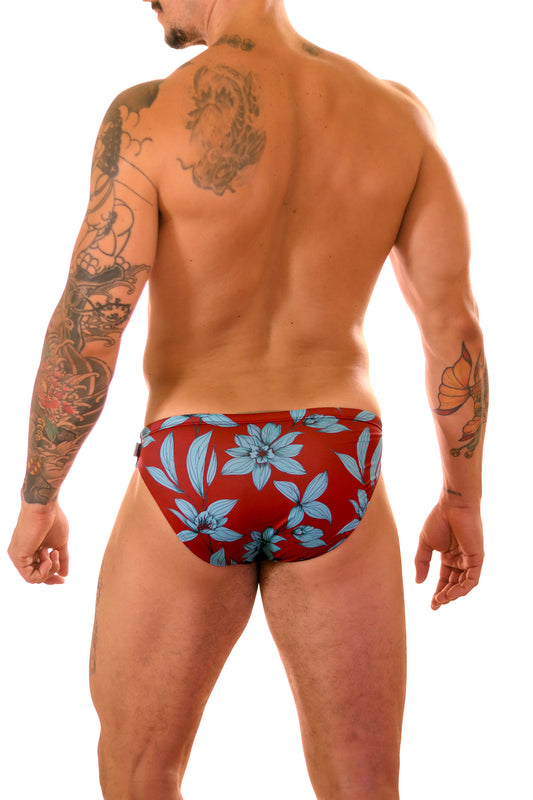 SCARLET BLOOM SWIM BRIEF