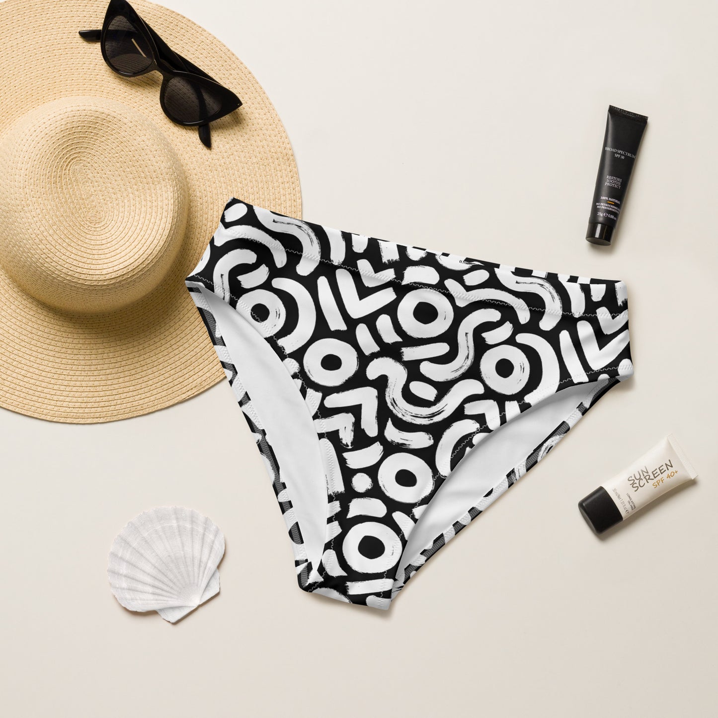 COSO RECYCLED HIGH-WAISTED BIKINI BOTTOM