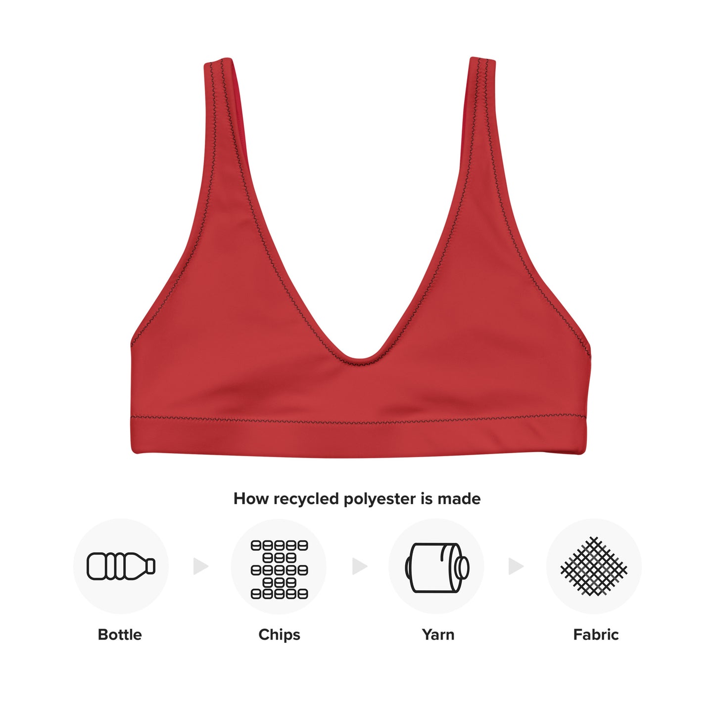 ROSSO RECYCLED PADDED BIKINI TOP