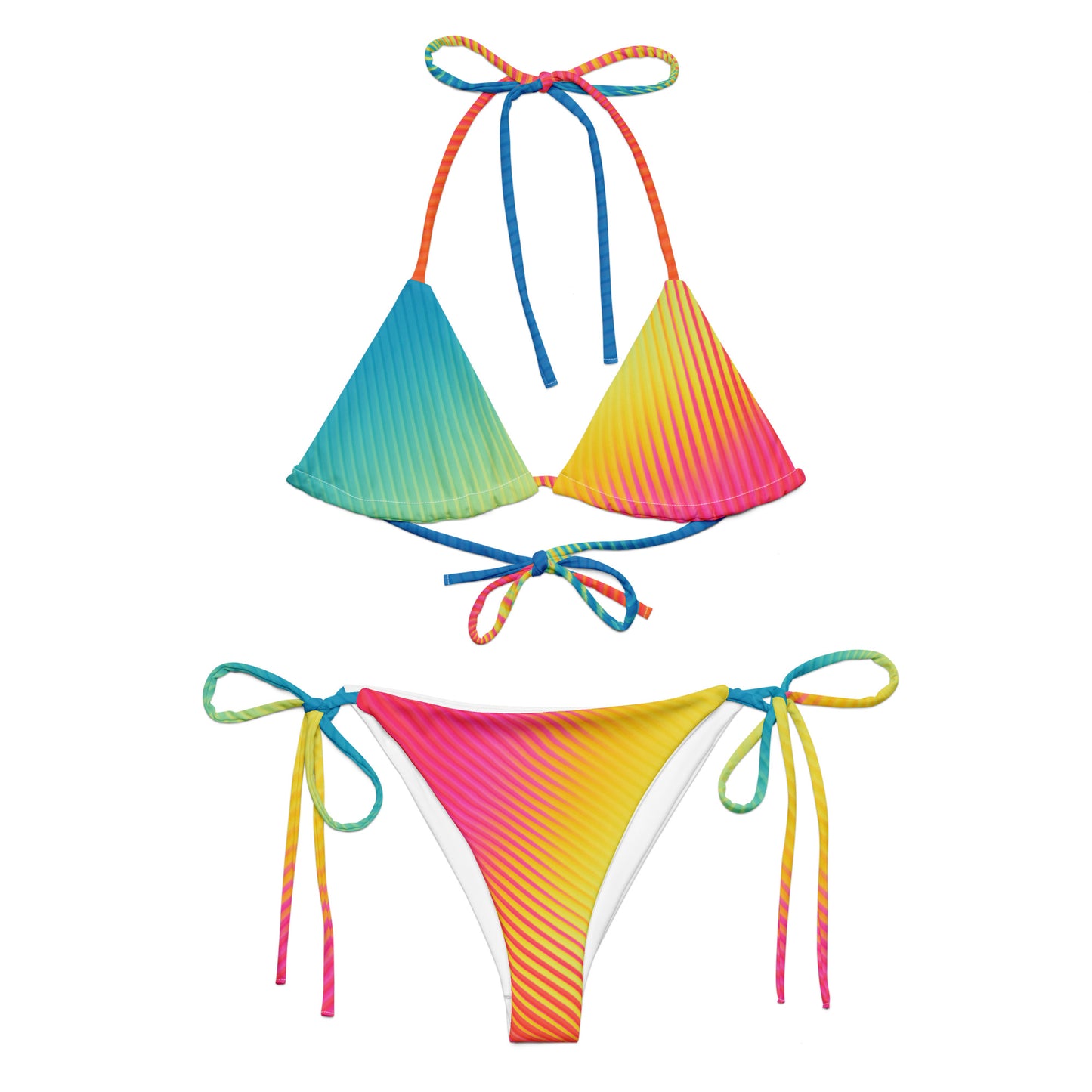 TROPICAL LIGHTS RECYCLED STRING BIKINI