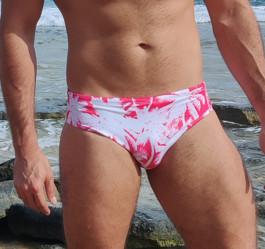 PINK PALMS SWIM BRIEF