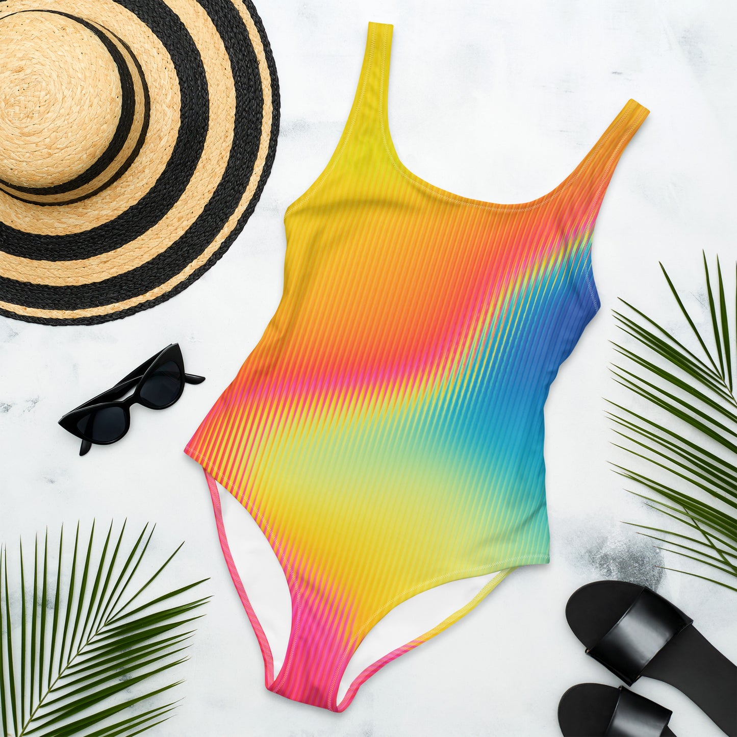 TROPICAL LIGHTS ONE-PIECE SWIMSUIT