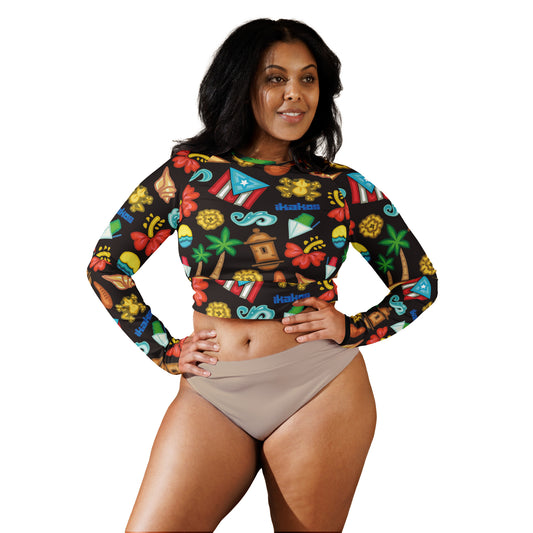 BORI RECYCLED LONG-SLEEVE CROP TOP