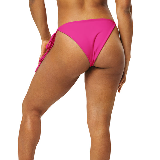 PINK RECYCLED STRING BIKINI BOTTOM