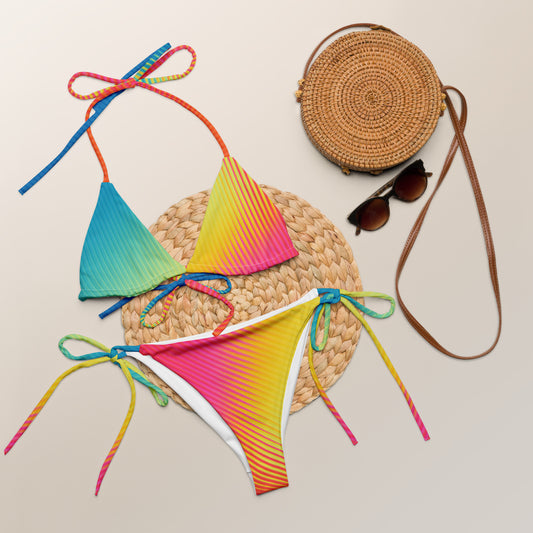 TROPICAL LIGHTS RECYCLED STRING BIKINI